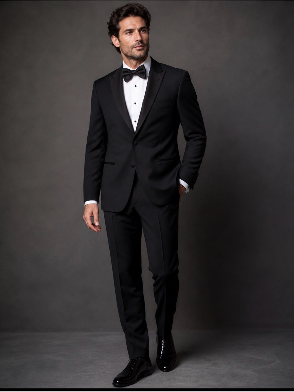 Men’s Black Tuxedo Jacket 100% Wool Nordstrom Satin Lapels 44” Chest VTG Canada